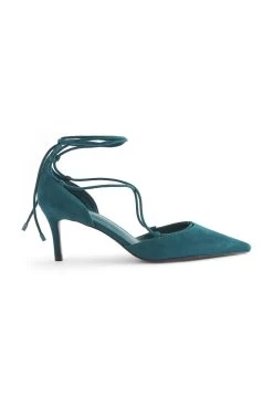 Next Forever Comfortâ® Point Toe Wrap Heels - Francesine - Teal Blue