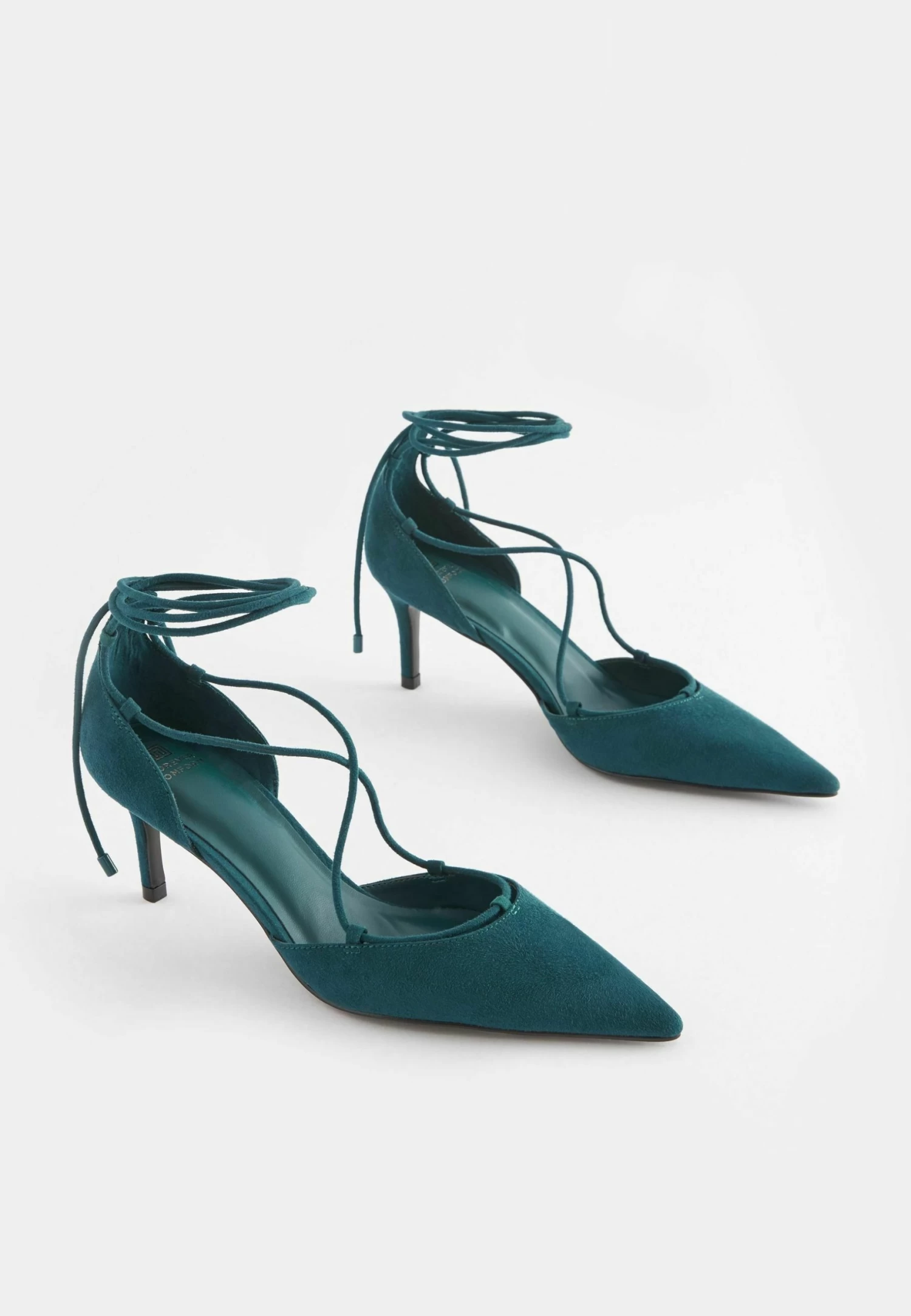 Next Forever Comfortâ® Point Toe Wrap Heels - Francesine - Teal Blue 4 Next Forever Comfortâ® Point Toe Wrap Heels - Francesine - Teal Blue - immagine 2