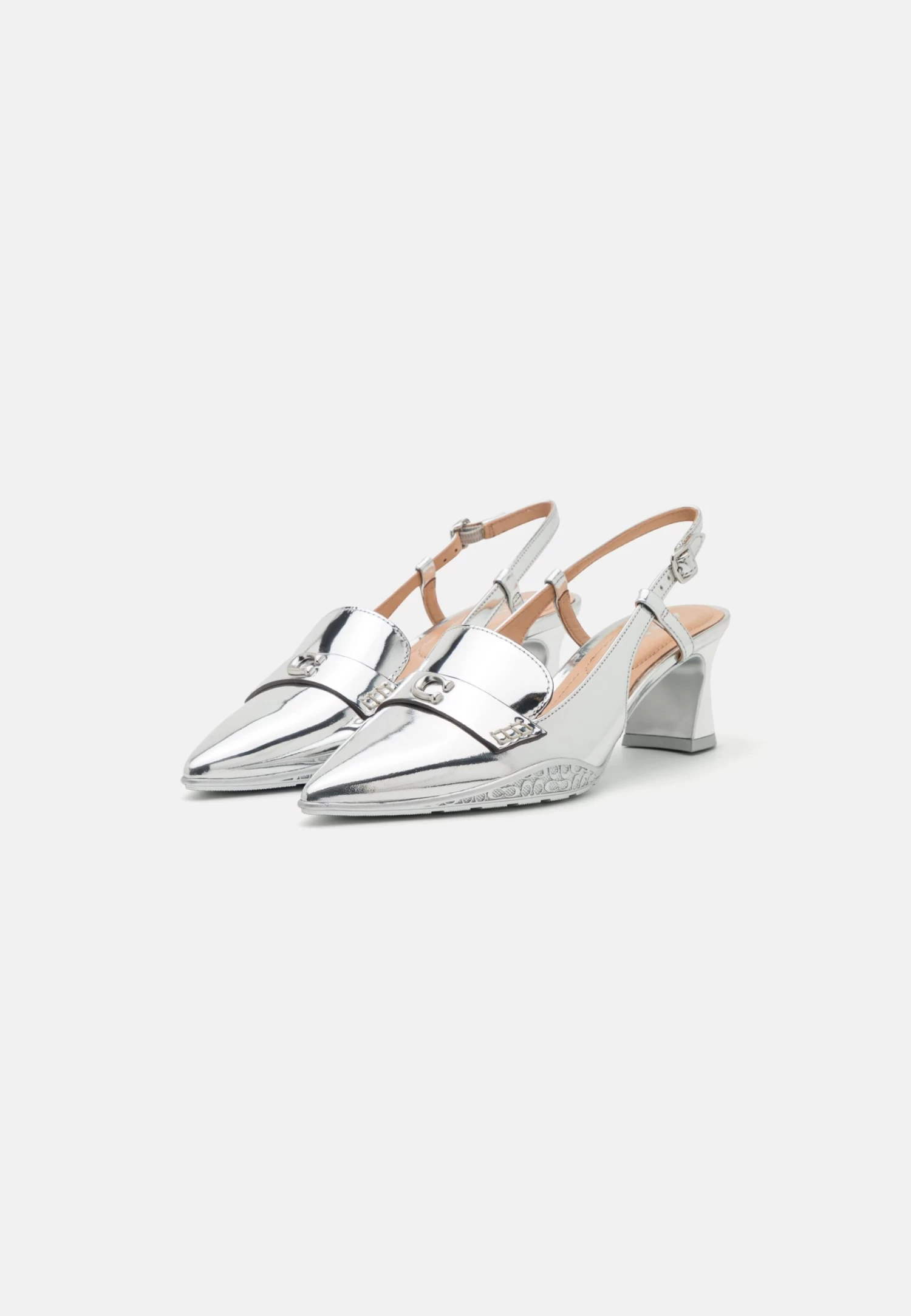 Coach Nikola Metallic Hybrid SlingbackDecolletéSilver Donna Scarpe Con Tacco COH11B00H-D11 4 Coach Nikola Metallic Hybrid SlingbackDecolletéSilver Donna Scarpe Con Tacco COH11B00H-D11 - immagine 2